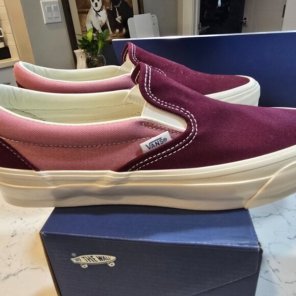 Vans Premium BMX Slip-on Reissue 98 LX Skate Shoes Maroon VN000CSE5T2 US 10 NEW - Picture 4 of 12